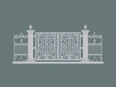 Modern Iron Gate Designs for Home Entrance 3D print model