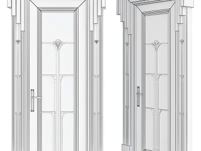 Interior Doors Premium low poly 3d model Low-poly 3D model