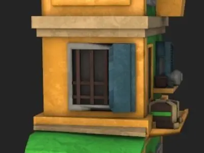 Favelas Buildings Free low-poly 3D model