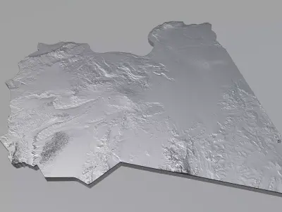 Libya Terrain Country 3D model