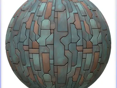 Stylized Metal Panels Seamless Texture Texture purchase