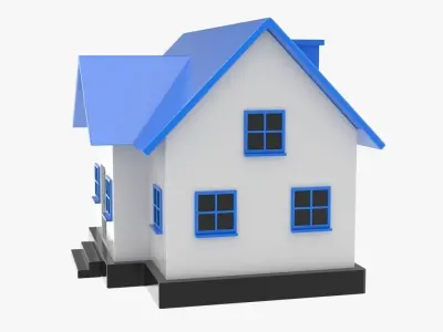 Mini House Low-poly 3D model