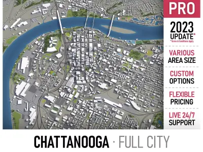 Chattanooga Low-poly 3D model