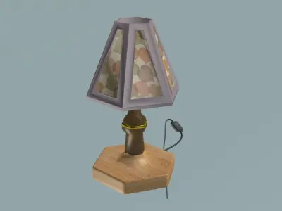 Living room small standing light Low-poly 3D model