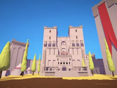 Polylised - Medieval Desert City Free low-poly 3D model