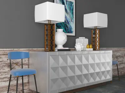 Console whith decor 2   3D model