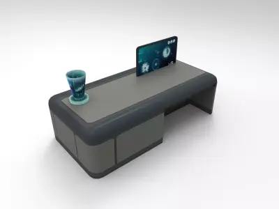 Sci Fi Hologram Table Low-poly 3D model