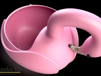 Flamingo flowerpot 3D print model