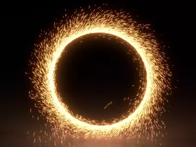 Animated  Dr Strange Portal  Particles 3D model