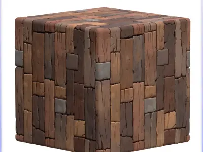 Stylized Wood Floor Seamless Texture Texture 9