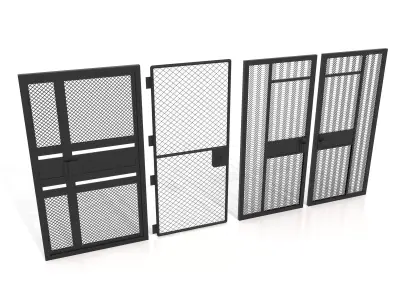 Chain Link Wire Fence 3D model