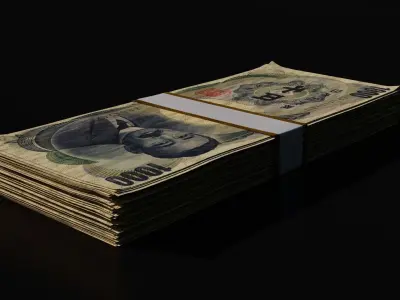 Money Stack - 1000 Yen - Coins -High Quality 3D model 3D model