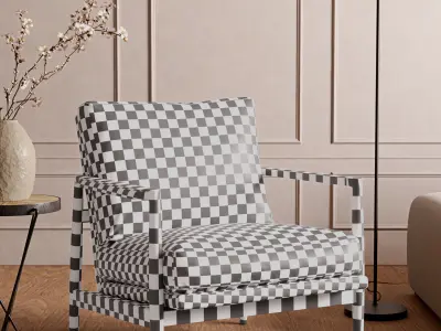 Article - Bavel Charme Tan Lounge Chair 3D model