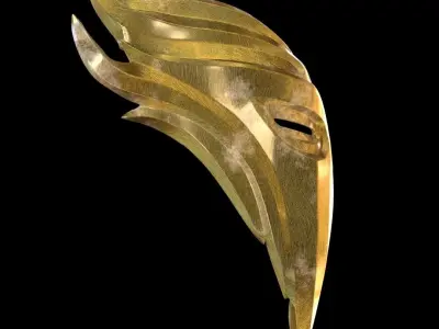 Miraak lord of rings golden mask Free 3D print model