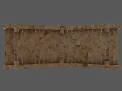 Marble bridge Low-poly 3D model purchase