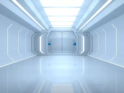 Sci Fi Room Low-poly 3D model 4