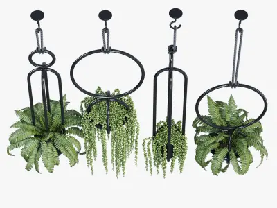 Blumen set of hanging planters 3D model