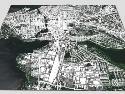 Cityscape Tampere Finland 3D model