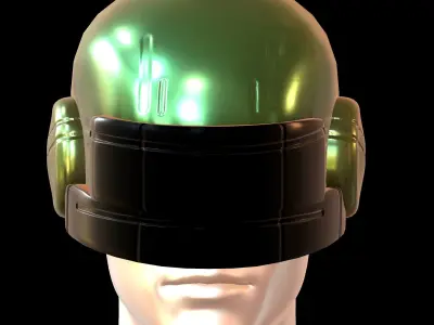 Helmet plastic mask protection pollution ball shaped  Low-poly 3D model