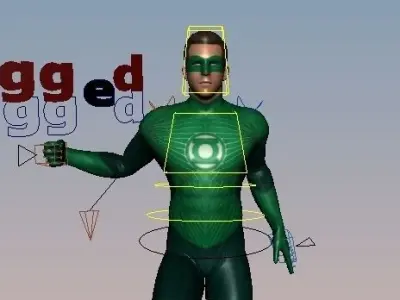 Green lantern Cinematic Version Low-poly 3D model