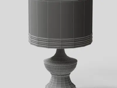 White and Gold lamp classic Low-poly 3D model