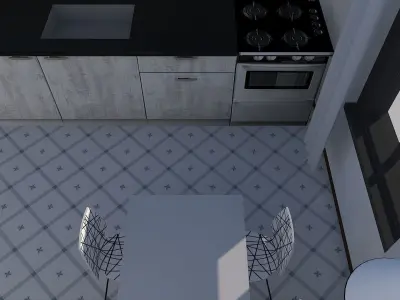 Home Kitchen Models Ready Scene Low-poly 3D model