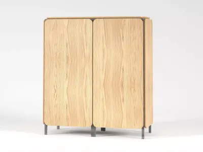 Frame sideboard rose gold 3D model