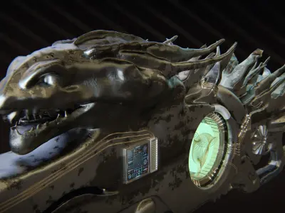 High-Detail Alien Blaster Weapon 3D model