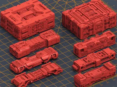 Mech Warrior Hard Surface Kitbash 5 of 20 3D model