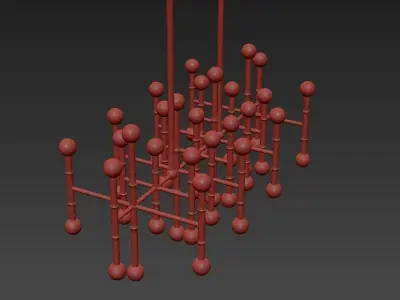 Meurice Linear Chandelier 3D model