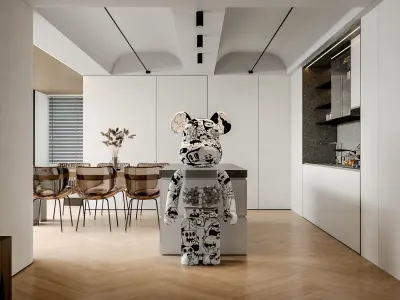 apartment interior scenes      3D model 13