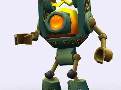 3DRT - Chibii-robot-11 Low-poly 3D model