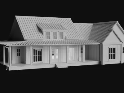 Country Style House Low-poly 3D model purchase