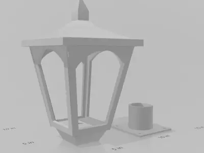 Gas Lamp 3D model