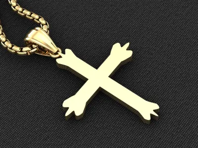 Cross Light Gold 3CP067 3DM STL 3D model