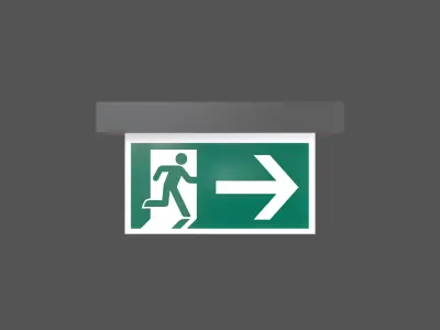 Exit Sign v1 001 Low-poly 3D model