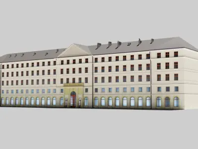 Eastern European Building 012 Low-poly 3D model