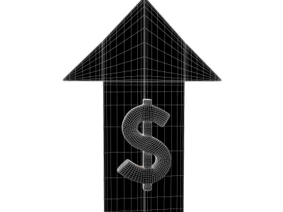 Price Up Symbol V1 004 Low-poly 3D model