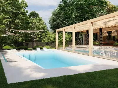 Garden Landscape 3D Model - SketchUp and Lumion Scene  3D model