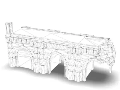 Bridge Modular Low-poly 3D model