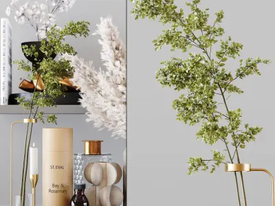 Decorative Set 159 Low-poly 3D model