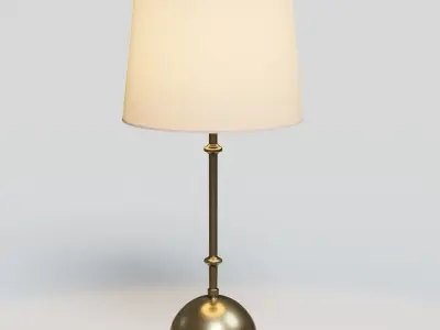 Antique Brass Table badside lamp Low-poly 3D model