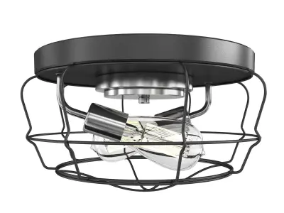 Gauge Collection Two-Light Flush Mount By Progress Lighting 3D model