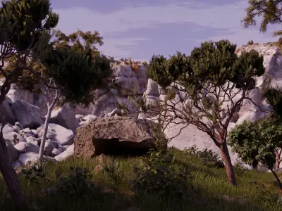 Mountains and forest 3D model