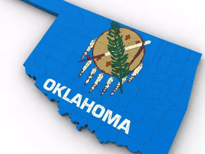 Oklahoma Political Map 3D model