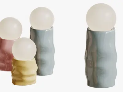 Table Lamp Handmade Ceramic Glossy Lamp 3D model