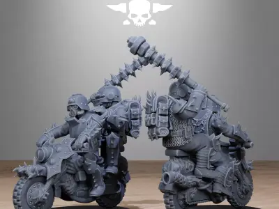 Corrupted Guard Bikers 3D print model