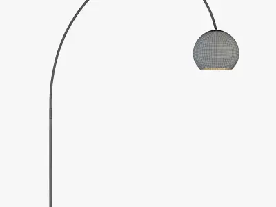 Overarching Acrylic Shade Floor Lamp 3D model