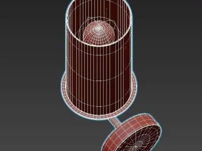 licia chrome wall light with glass shade 3D model