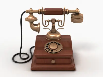 Classic Rotary Telephone 02 3D model